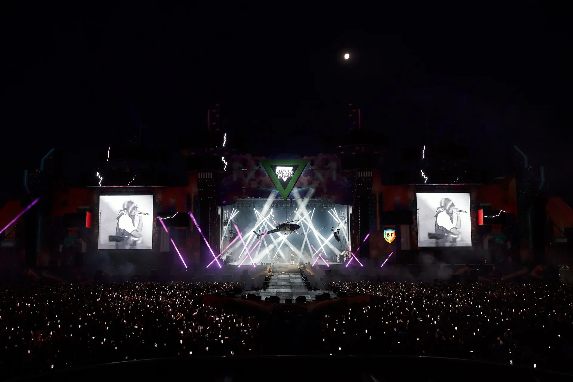 Scena și publicul la concertul A$AP Rocky, Beach, Please! 2025 — fotografie de arhivă